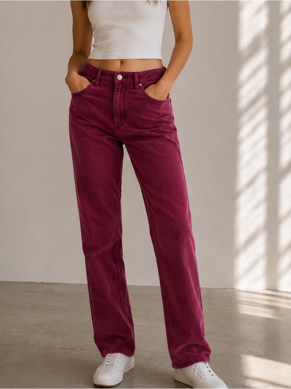 Old Navy Pixie Mid-Rise Velvet Pants Size 12 Regular Magenta Velour Trouser